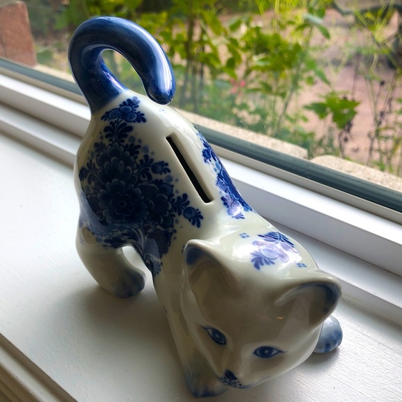 Andrea by Sadek Porcelain Cat Bank - Picture 2 of 4